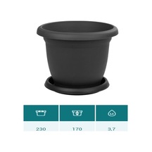 Ucuzzavm Villa Saksı 3.7 Litre Antrasit