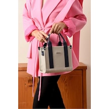 Just Polo Kadın Yeni Sezon Orta Boy Şık El Ve Omuz Çantası Shoulder Bag Taş - Lacivert