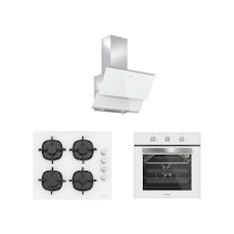 Silverline BO6503W01 - CS5343W01 - 3490 Oslo 60 Beyaz Ankastre Set
