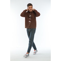 Süperlife Erkek Kapşonlu Regular Fit Air Baskılı İnce Sweatshirt Spr22sw162 Kahverengi Süperlife Erkek Kapşonlu Regular Fit Air Baskılı İnce Sweatshirt Spr22sw162 Kahverengi
