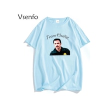 Flood Of Style Baba Kuğu Klasik Alacakaranlık T Shirt Charlie Kuğu T-shirt Pamuk Bella T-shirt Kısa Kollu Te Mavi