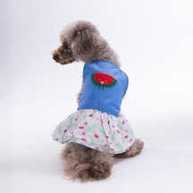Ruby Slice Denim Karpuz Desenli Kot Kedi Köpek Elbisesi - Kedi Köpek Kıyafeti