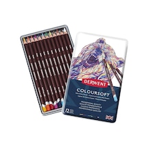 Derwent Coloursoft 12'li Kuru Boya Kalem Seti / 0701026 Karışık