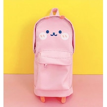 Çanta Seklinde Şirin Pembe Kalem Kutusu Buyuk Boy 15 Cm