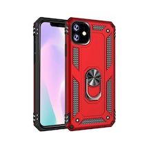 Apple Uyumlu iPhone 11 Kılıf Vega Tank Sert Yüzüklü Standlı Zırh Koruma Kapak
