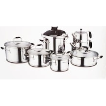 Korkmaz Flora 14 Parça Hiper Set Siyah A1758