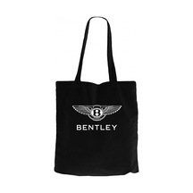 Bentley Logo 2 Siyah Kanvas Bez Çanta Siyah