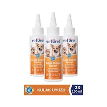 Veturel Kedi Kulak Temizleme Solüsyonu Kir Enfeksiyon Kaşıntı Koku Önleyici Bakım 3 x 100 ML