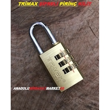 Trimax 28mm Pirinç Şifreli Asma Kilit Mini Şifreli Asma Kilit