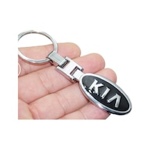Kia Dk Tuning Uyumlu Krom Çift Yön Metal Anahtarlık Siyah