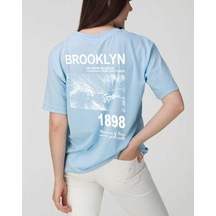 Kozia Outdoors Malkoçbey Brokliyn Baskılı T-shirt Bebe Mavi