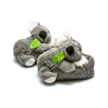 Twigy Koala Kadın,Garson Boy Hayvanlı Panduf Gri 36/41 AA0634 Gri