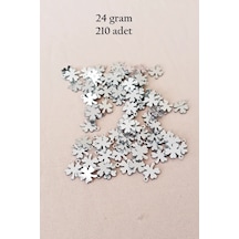 Tedar Oya Abiye Bileklik Kolye Pleksi Metalik Plastik Pul Gümüş Renk 24 Gram 210 Adet - Bnc562 Najmaddin (No:1) 8.5Cm X 10.5 Cm