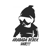 Arabada Bebek Var Sticker