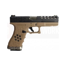 Cybergun Aw Glock17 Hexcut Vx0111 Tan&siyah Gbb Airsoft Tabanca
