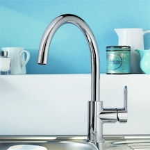 Bauedge Tek Kumandalı Spiralli Eviye Bataryası - 30536000 Krom