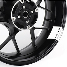 Yamaha Mt10 Motorsiklet Jant Detay Sticker Beyaz