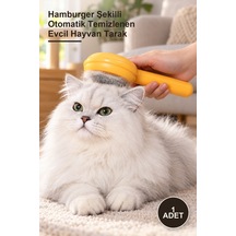 1 Adet Hamburger Şekilli Otomatik Temizlenen Evcil Hayvan Tarak