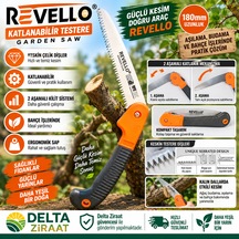 Revello 180 Mm Katlanabilir Bahçe Testeresi 2 Aşamalı Katlama Mekanizmalı Çelik Testere