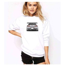 Nissan Skyline R 34 Baskılı Beyaz Kadın Sweatshirt