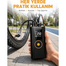 Çok Amaçlı Dijital Lastik Pompası Araç Bisiklet Top Uyumlu Yeni N