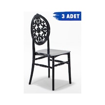 3 Adet Venüs Siyah Pratik Sandalye / Balkon-bahçe-mutfak