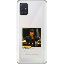 Samsung Galaxy A51 Uyumlu Scarface Mini Poster Tasarımlı Baskılı Silikon Kılıf Renkli
