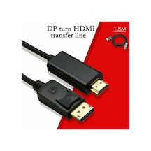 1.8 Metre Display Port To Hdmi Kablo V1.1 Displayport Hdmi Kablo