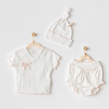 Andywawa Kız Bebek Takim 3 Pcs Set Basic Ac25899 Ekru