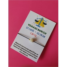 Gümüştel El Sanatları Sertifikalı Terazi Burcu Opal Doğal Taşlı Ip Burç Bilekliği Çok Renkli