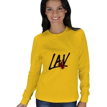 Avl Logo Sarı Kadın Sweatshırt