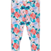 Lovetti Kız Çocuk Watercolor Meadow Desen Kapri 8408 Çok Renkli