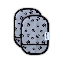 2'li Kedi Köpek Tüy Toplayıcı Eldiven - Kıyafet, Koltuk, Halı İçin Yıkanabilir Temizleme Eldive Siyah / Gri