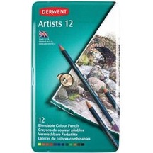 Derwent Artists Pencils Kuruboya Kalemi Teneke Kutu 12'Li Renk