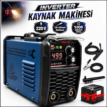 İnverter Kaynak Makinesi 220 V 220 A Dijital Ekranlı 1,6-4,0 Mm Elektrod Uyumlu Portatif Kaynak Seti