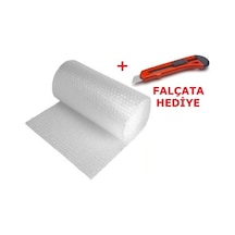 100 Cm X 5 Mt Balonlu Naylon Pıt Pıt Ambalaj Koruma Bant Falçata Pıt Pıt + Falçata