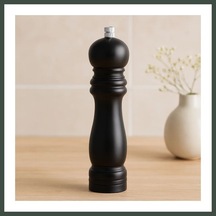 Bezos Siyah Ahşap Tuz Ve Baharat Öğütücü - Büyük Ø4.5 Cm X 19.5 Cm Nhr