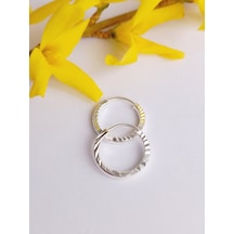 Keskin Gümüş Kalemli Tragus Helix Küpe