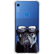 Huawei Y6s Uyumlu Köpek 3 Baskılı Şeffaf Köşe Korumalı Antişok Kılıf
