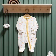 Tiffany Baby & Kids Tiffany Baby Strawberry Organik Theme Fermuarlı Tulum 45040 Ekru