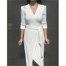 Ayhan 61246 Kadın Elbise Ecru