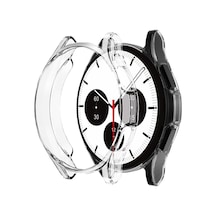Samsung Galaxy Watch 4 Classic 46mm İçin Kılıf 360 Full Round Soft Silicone Şeffaf Galaxy Watch 4 Classic 46mm İle Uyumlu Kılıf - Şeffaf Çok Renkli