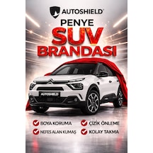Citroen C4 Cactus Penye Suv Araç Brandası Kalın Kumaş Garaj Brandası Oto Araç Koruma Örtüsü Kırmızı