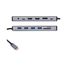 Vcom Cu4706 Type-c To Hdmı-2+dp+usb3.0-3+type C+usb2.0+rj45+sd2.0+tf2.0+pd+dc 3.5mm 13 İn 1 Çevirici