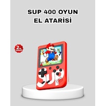 Sup Retro El Konsolu - 500 Oyun 2 Oyunculu 3 İnç Ekran Taşınabilir Şarjlı Atari