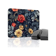 Çiçek Desenleri Kaymaz Dikişli Kauçuk Oyuncu Mousepad V5 - 22x18 Gaming Mouse Pad Fare Altlığı