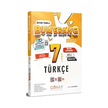 7. Sınıf Türkçe Bumerang Serisi Beceri Temelli Etkinlikli Kitap Günay Yayınları