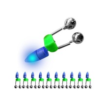 Fortunelane 10 Adet Işıklı Balıkçılık Zili Pil Yok - Mavi Işık, Dayanıklı Plastik Ve Metal Malzeme