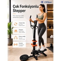 Ckspor Çok Fonksiyonlu Stepper Egzersiz Aleti Twister Diskli Dambıllı Direnç Lastikli Kondisyon Aleti