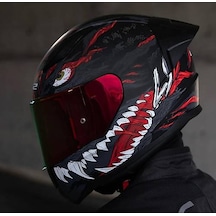 Ls2 Rapıd 2 Race Kaıju Fullface Motosiklet Kaskı Kırmızı Camlı Siyah